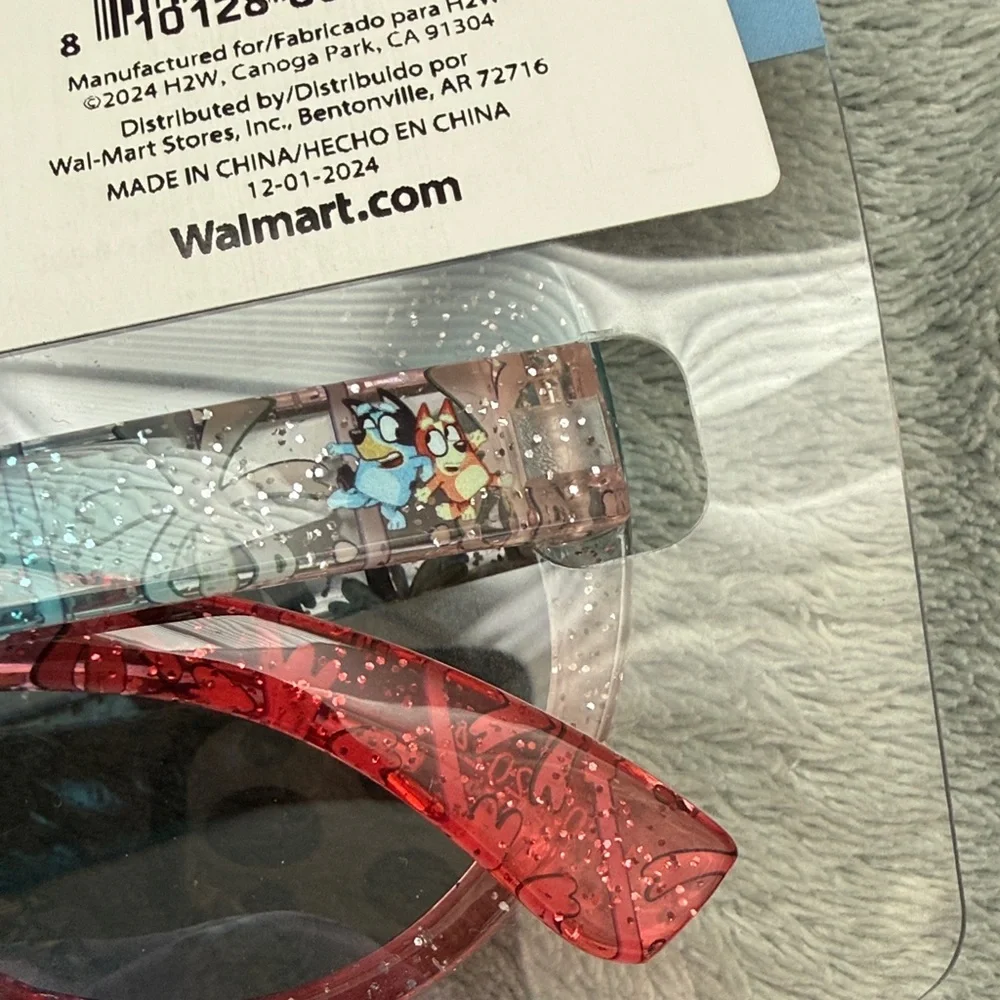 Kids Sunglasses & Hair Ties Set - Blue and Pink , Purple and White